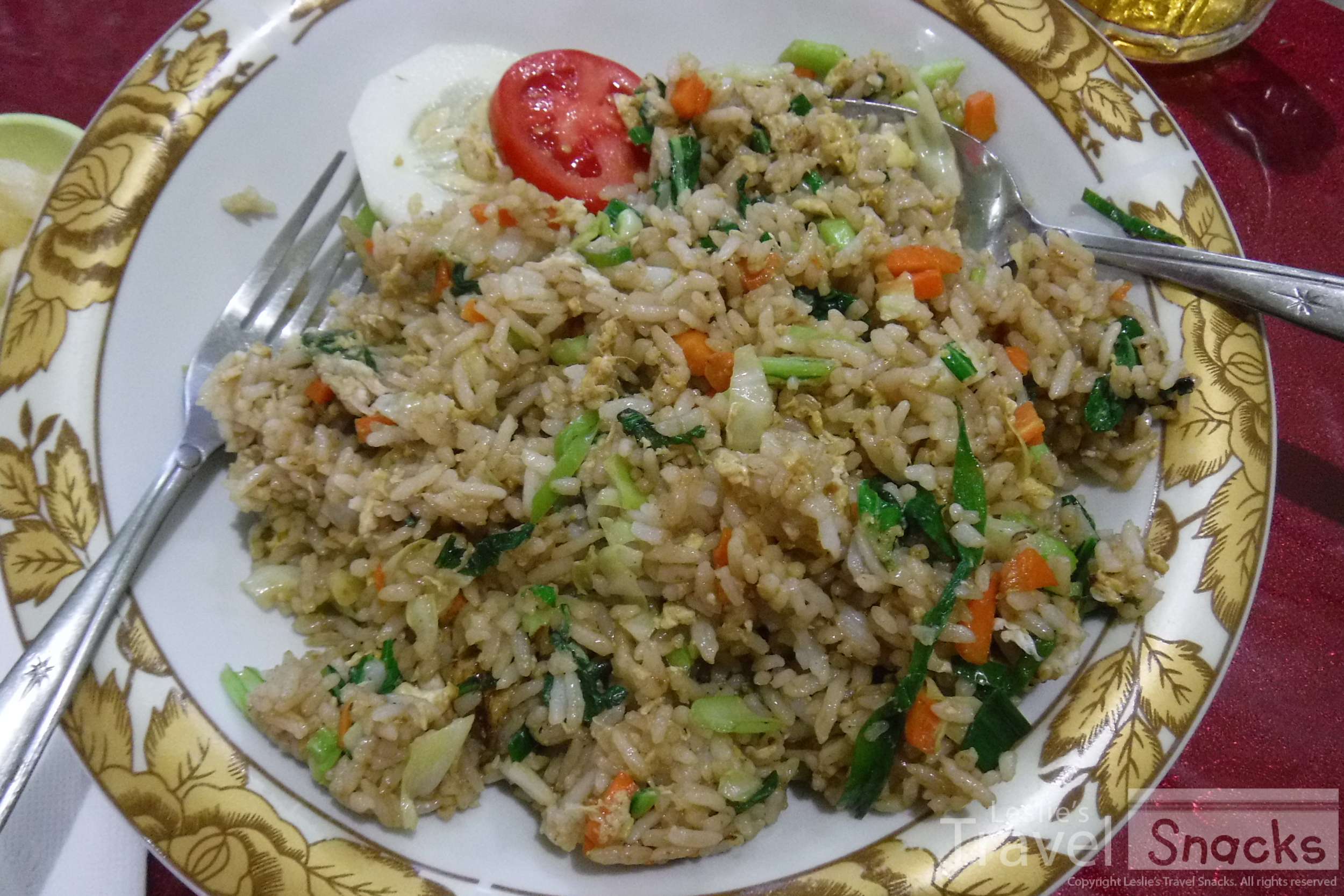 Vegetarian nasi goreng at Warung Lina.
