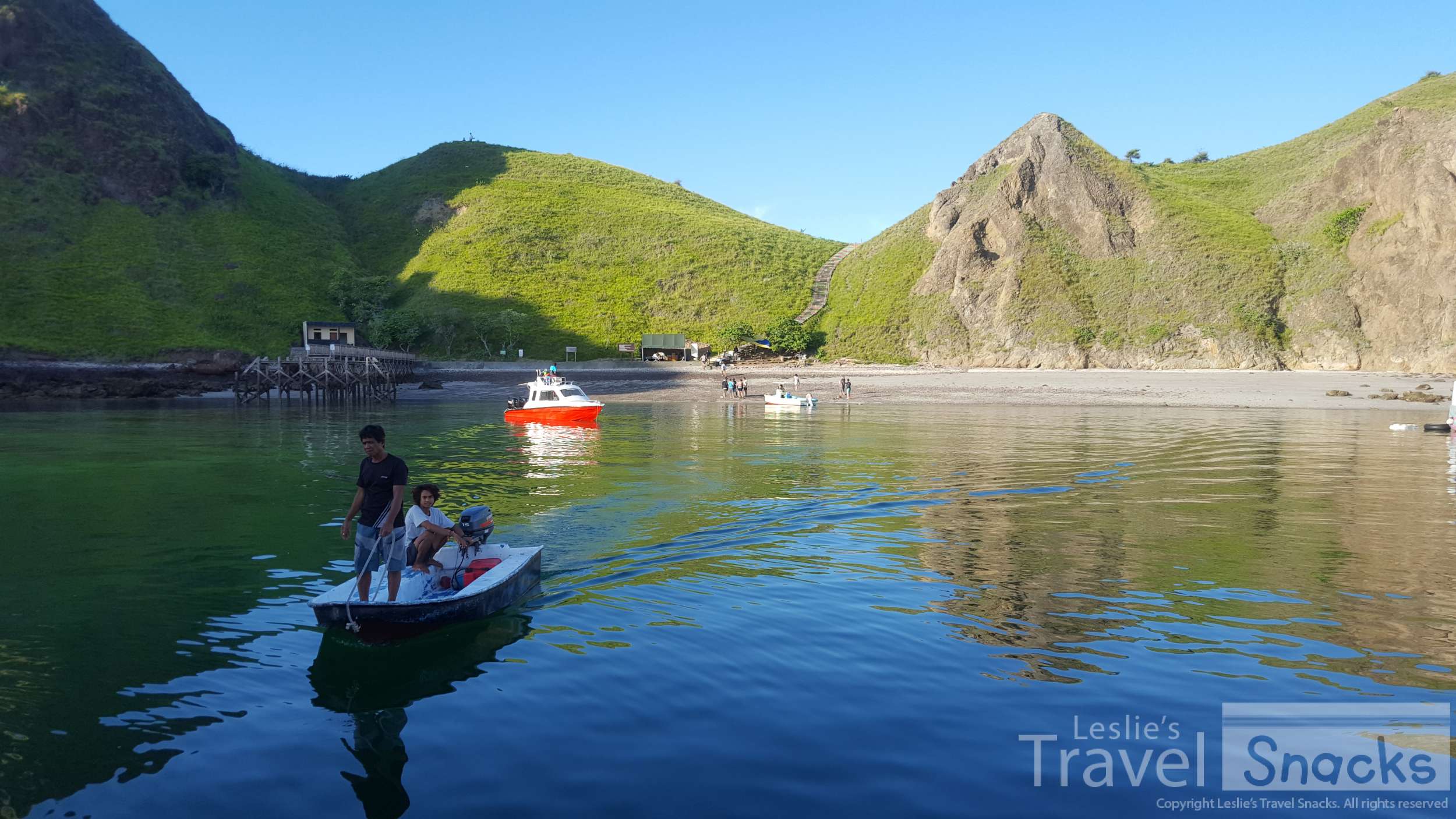 Tendering in to Padar from our tour boat early in the morning.