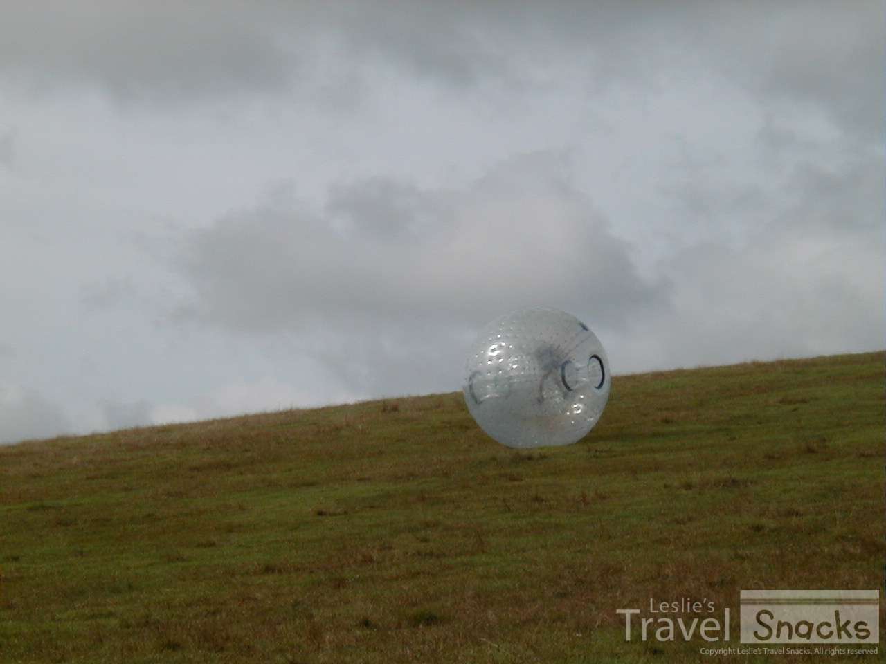 That's me rolling down the hill in a giant hamster ball. LOL