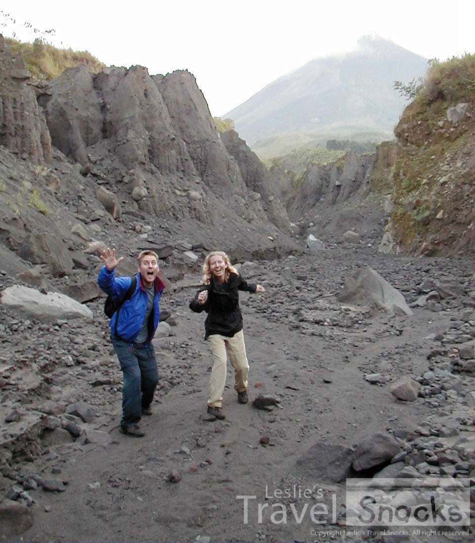 This is us, um, running from the lava flow.