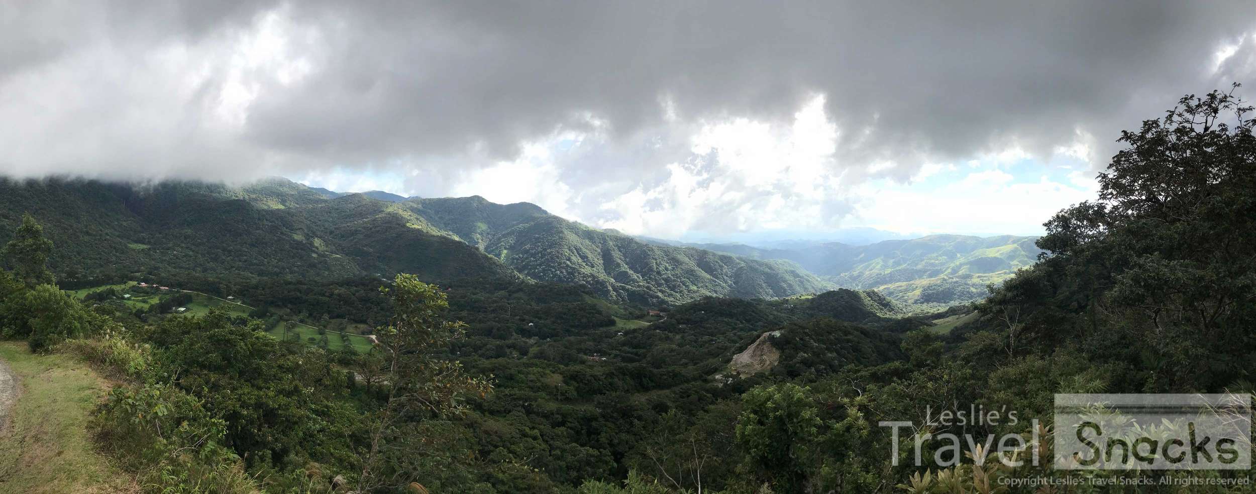 View spot from near Monteverde Cloud Forest. You can see all the way to the ocean and the Nicoya Peninsula.