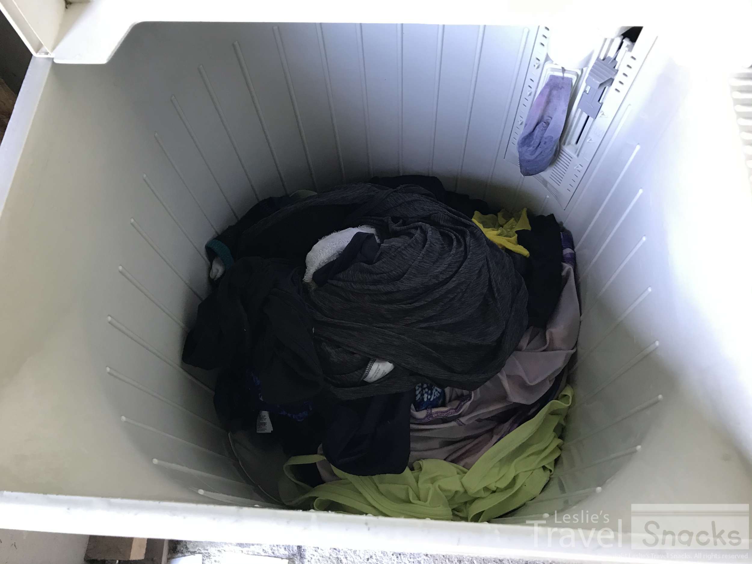 Moving your clothes after the yucky water drains out is a little better.