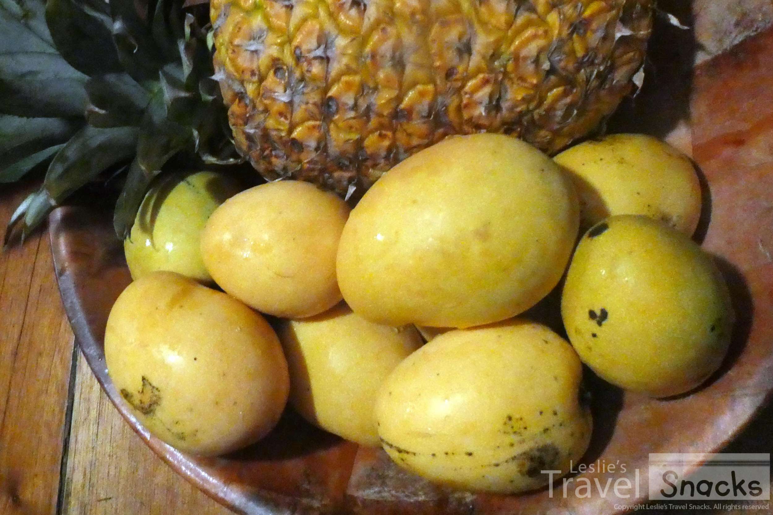 Big bowl full of (free) mangoes. I couldn't be happier.