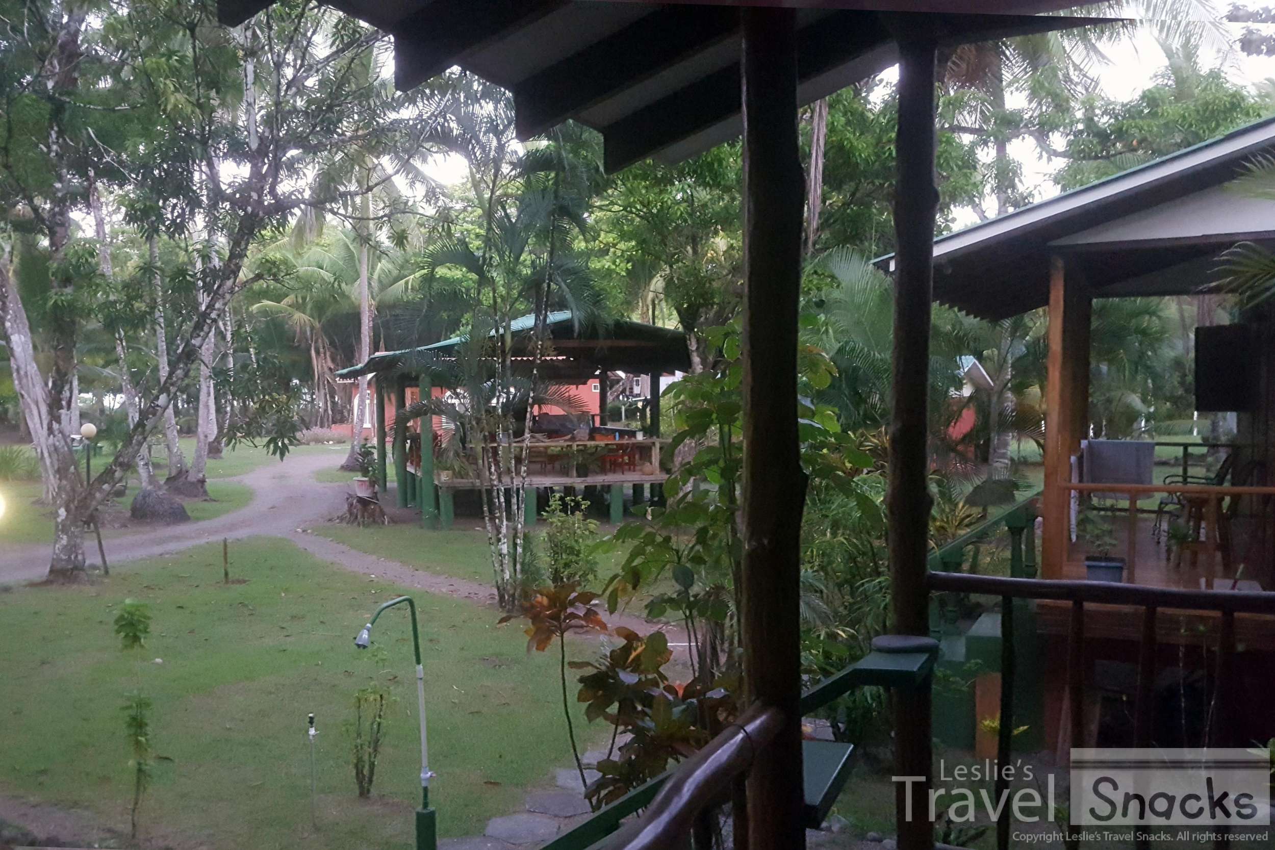 This is taken from the deck of my Costa RIca jungle beach cabina, looking out toward the rancho.