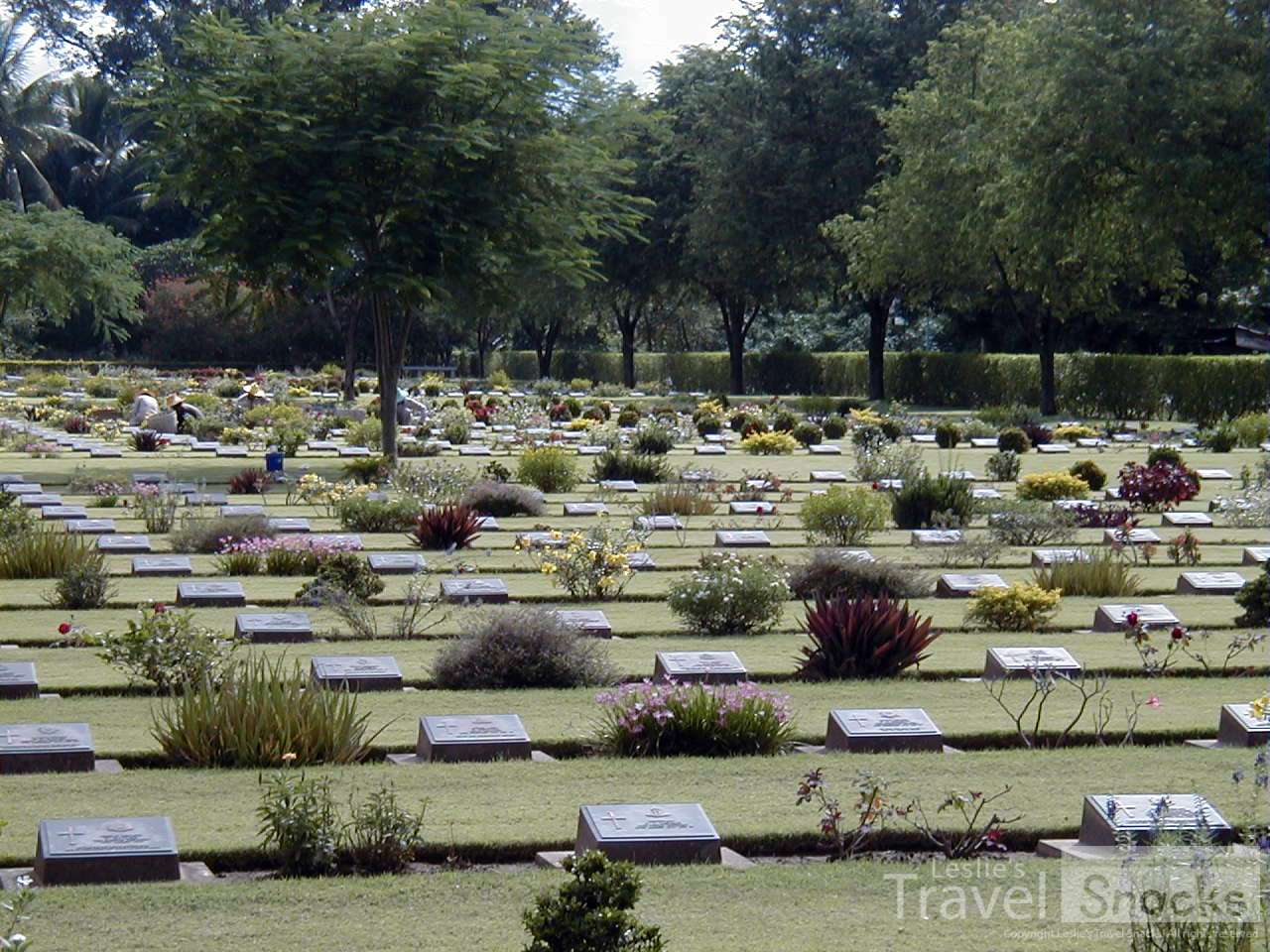 Kanchanaburi Don-Rak War Cemetery contains the remains of almost 7,000 Australian, Dutch and British war prisoners who lost their lives during the construction of the Death Railway