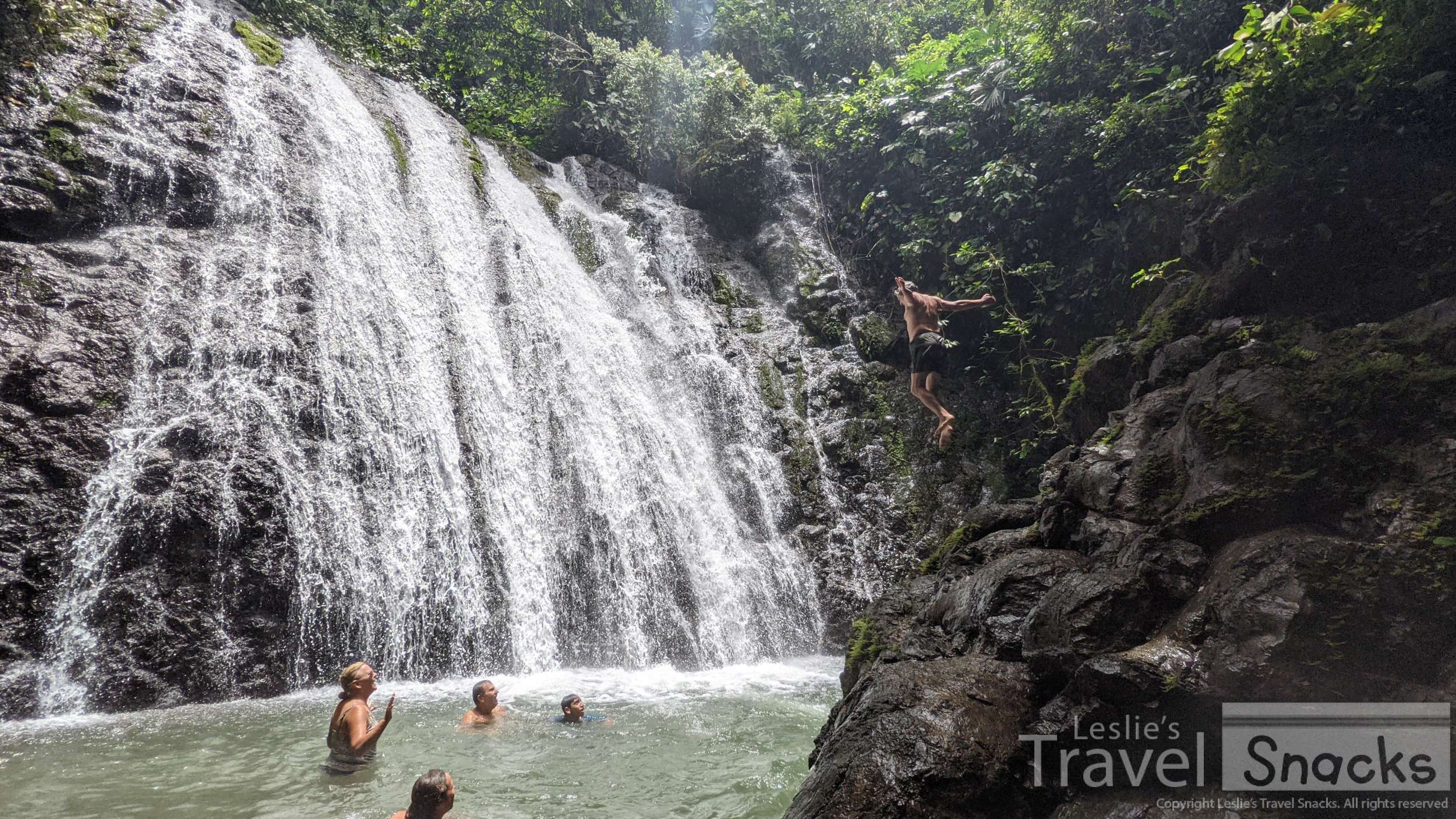 Catarata Narnia is a wonderful waterfall with swimming hole so close to Golfito! Jump in from the rocks!