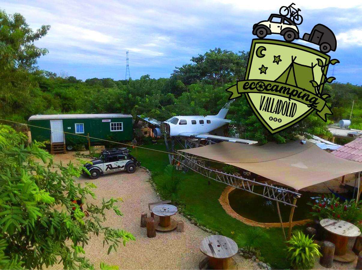 Sleep in an old airplane in Eco Camping Valladolid.
