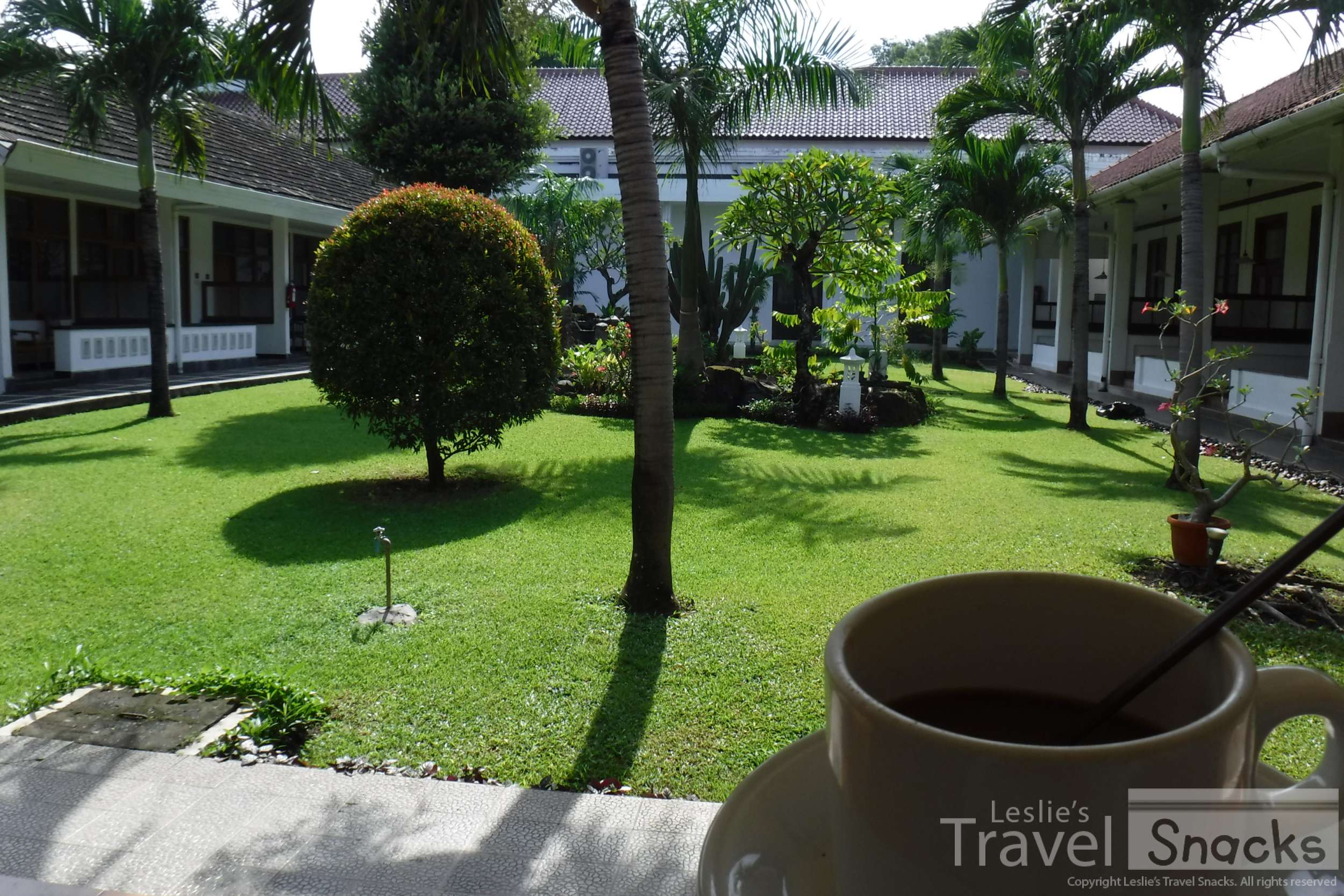 My peaceful morning Nyepi day coffee at my hotel. :)